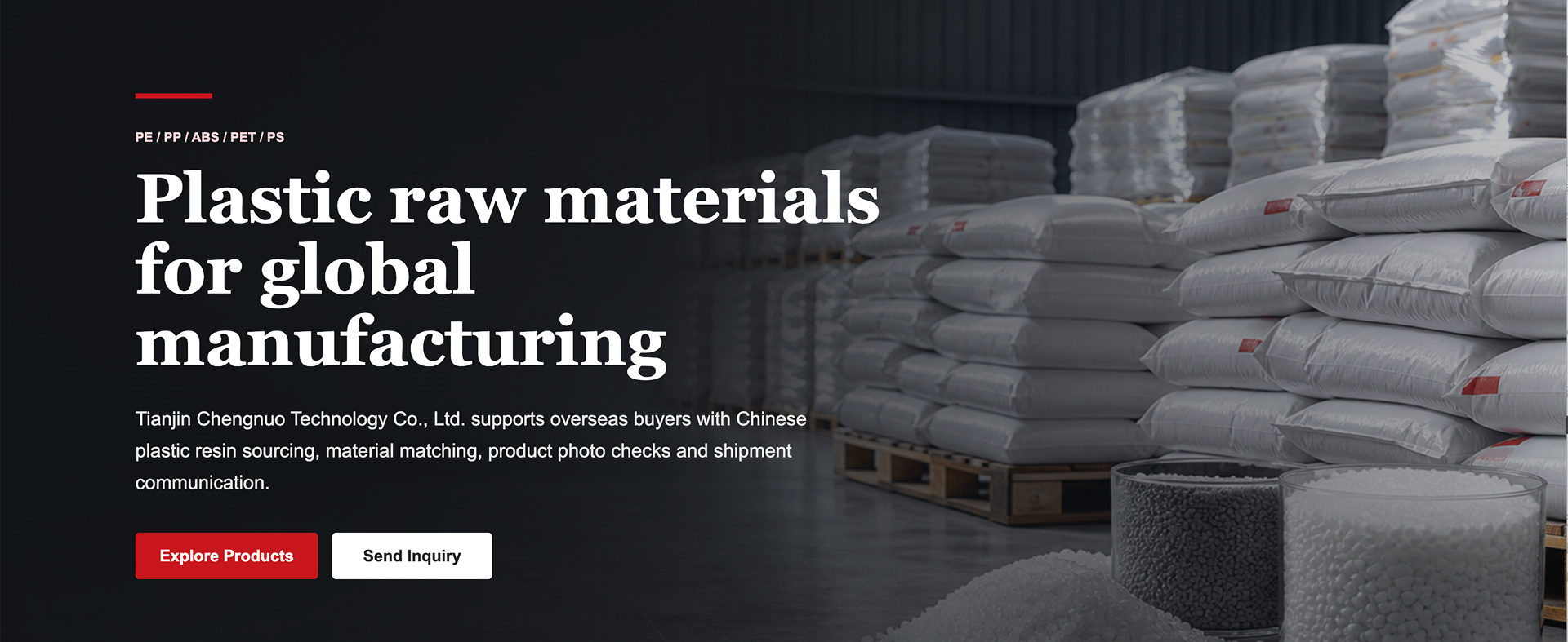 Tianjin Chengnuo Technology Co., Ltd. stöder utländska köpare genom att erbjuda inköp av kinesiska plastharts, materialmatchning, kontroll av produktbilder samt kommunikation inför frakt.